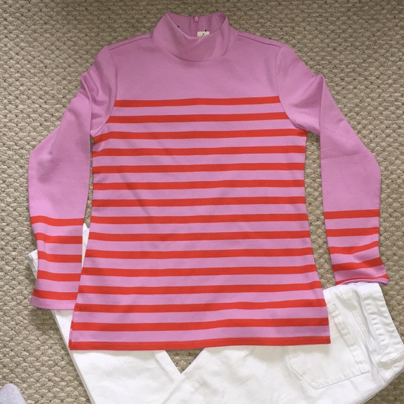 NWT Talbots Calder Stripe Mockneck Knit Top - Picture 3 of 4
